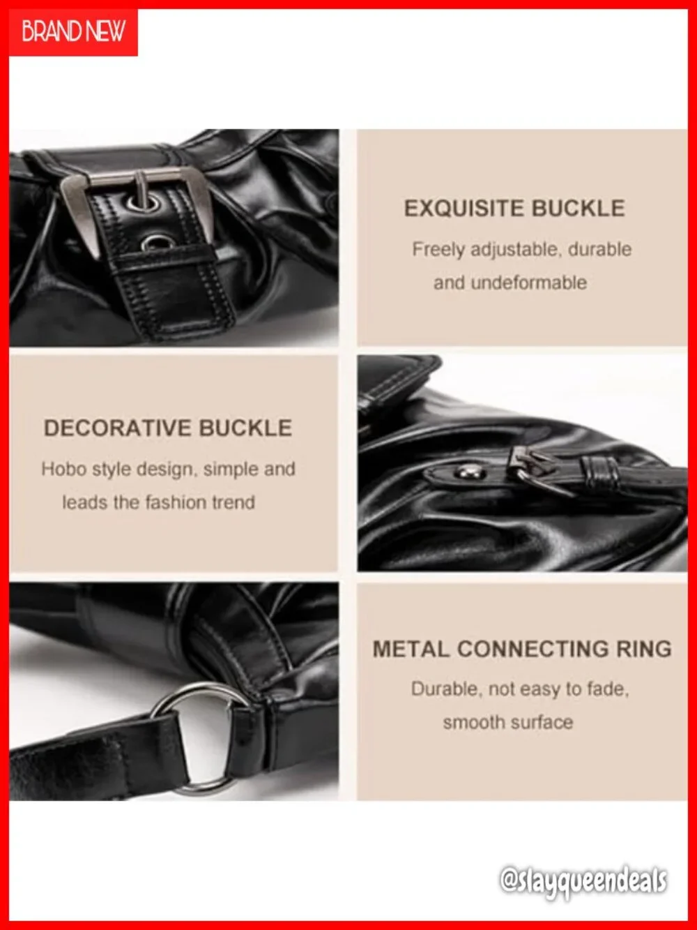 Faux Leather Y2K Hobo Shoulder Bag with Top Handle